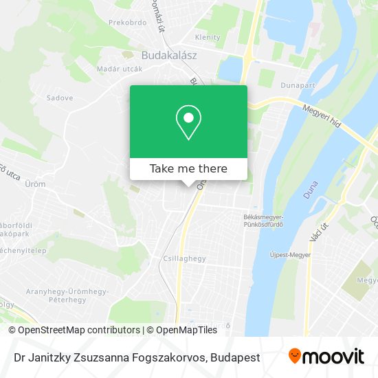 Dr Janitzky Zsuzsanna Fogszakorvos map