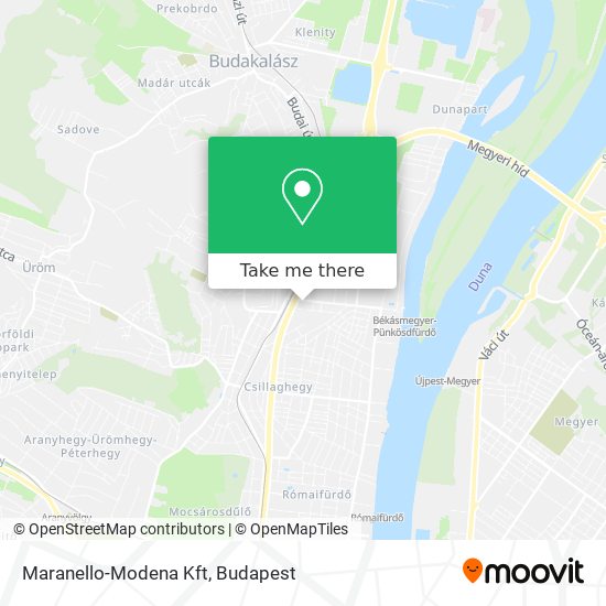 Maranello-Modena Kft map