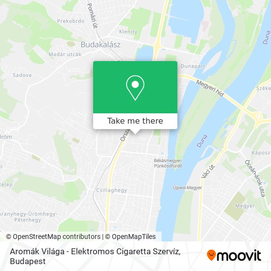 Aromák Világa - Elektromos Cigaretta Szervíz map