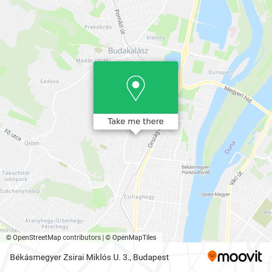 Békásmegyer Zsirai Miklós U. 3. map