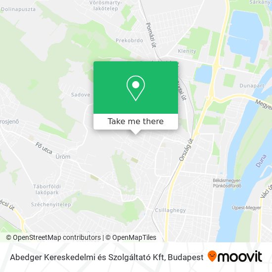 Abedger Kereskedelmi és Szolgáltató Kft map