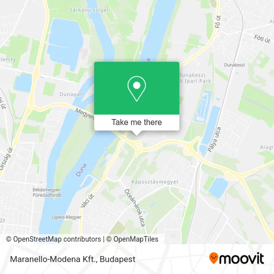 Maranello-Modena Kft. map