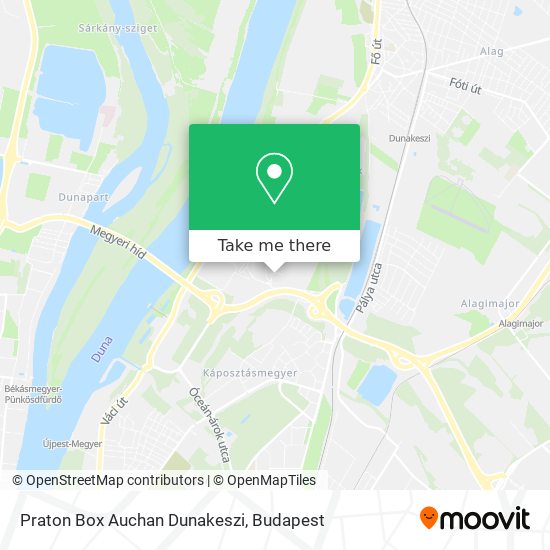 Praton Box Auchan Dunakeszi map