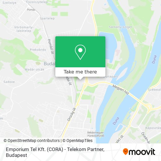 Emporium Tel Kft. (CORA) - Telekom Partner map