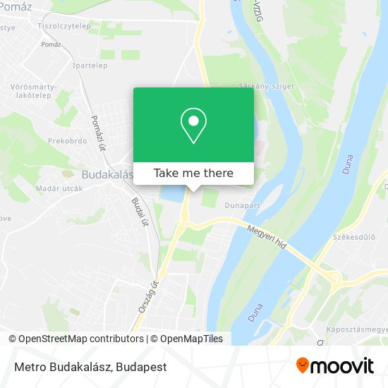 Metro Budakalász map
