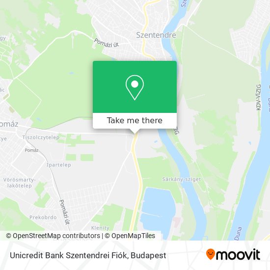 Unicredit Bank Szentendrei Fiók map