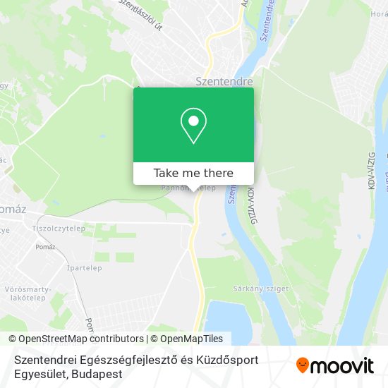 Szentendrei Egészségfejlesztő és Küzdősport Egyesület map