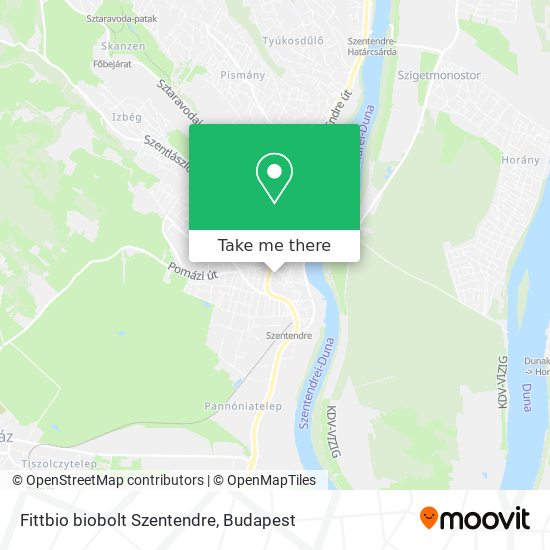 Fittbio biobolt Szentendre map