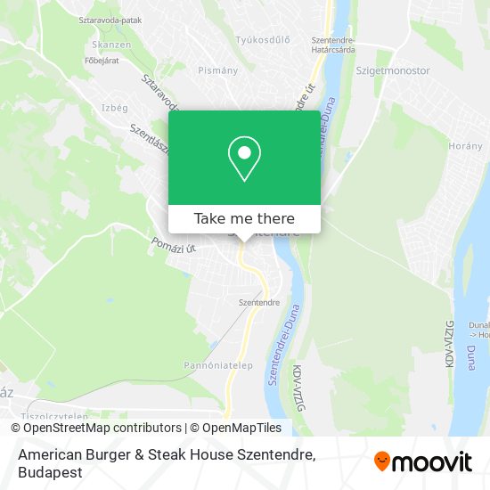American Burger & Steak House Szentendre map