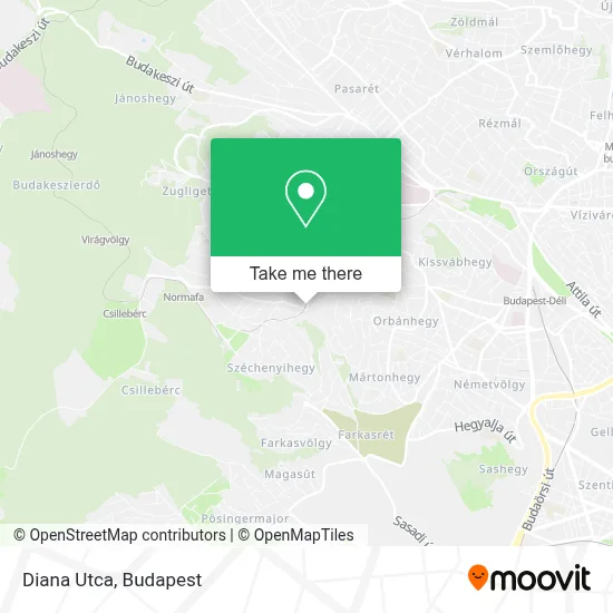 Diana Utca map