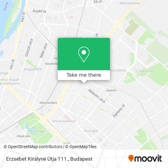 Erzsébet Királyné Útja 111. map