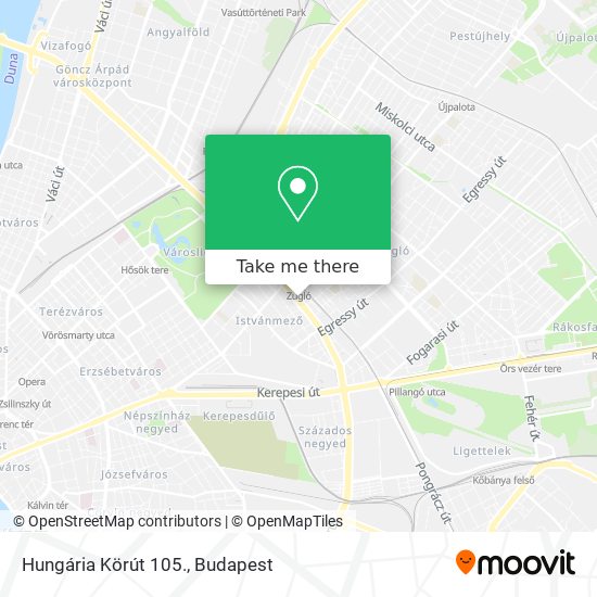 Hungária Körút 105. map