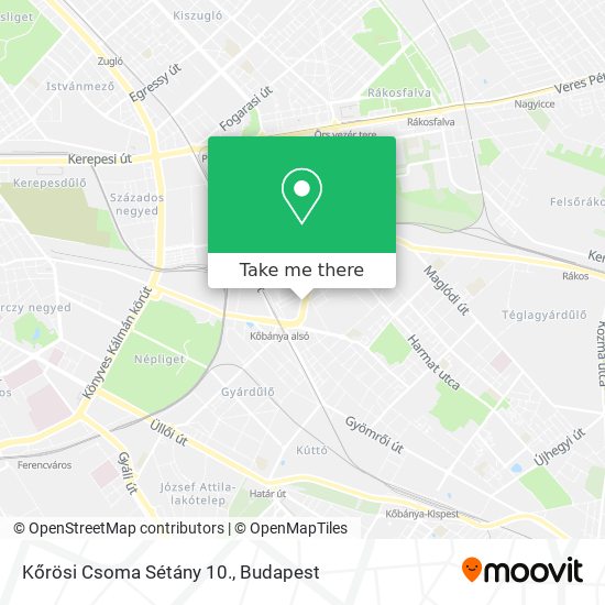 Kőrösi Csoma Sétány 10. map