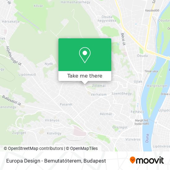 Europa Design - Bemutatóterem map
