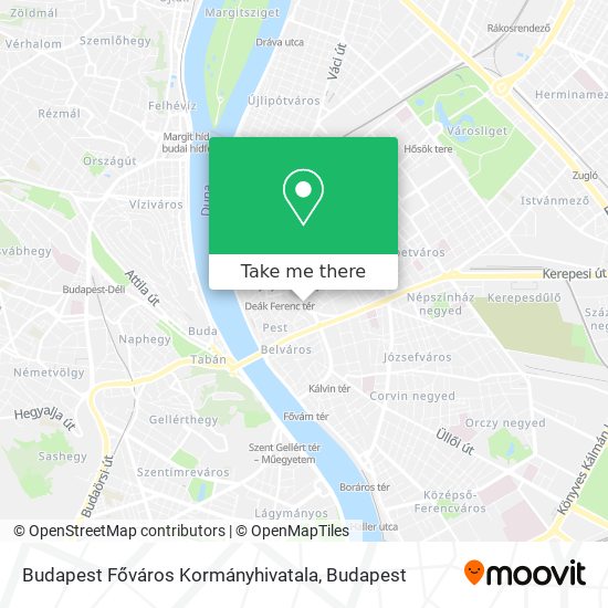 Budapest Főváros Kormányhivatala map