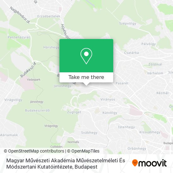 Magyar Művészeti Akadémia Művészetelméleti És Módszertani Kutatóintézete map