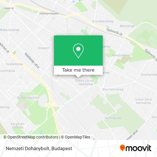 Nemzeti Dohánybolt map