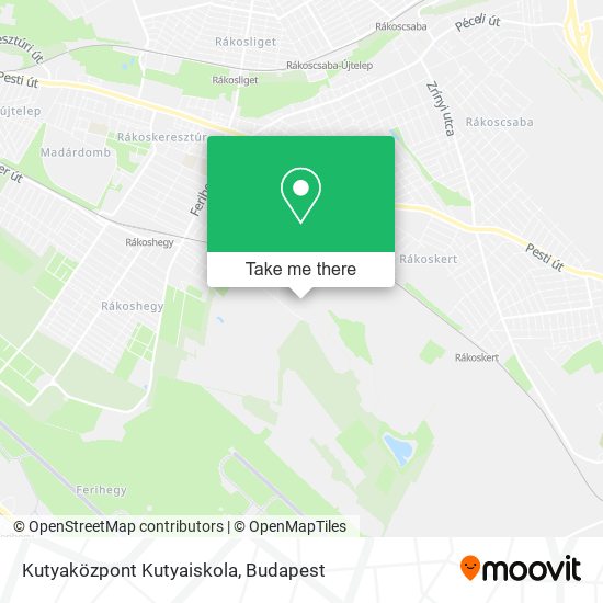 Kutyaközpont Kutyaiskola map