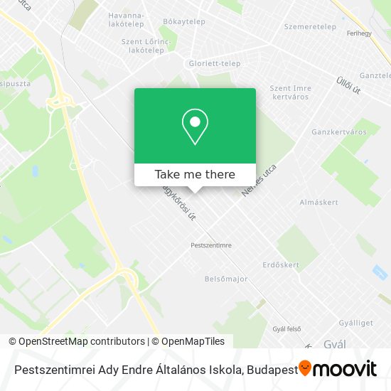 Pestszentimrei Ady Endre Általános Iskola map