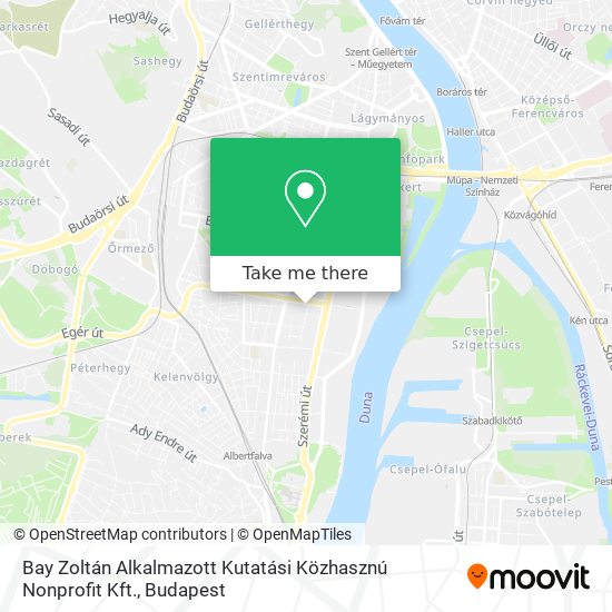 Bay Zoltán Alkalmazott Kutatási Közhasznú Nonprofit Kft. map