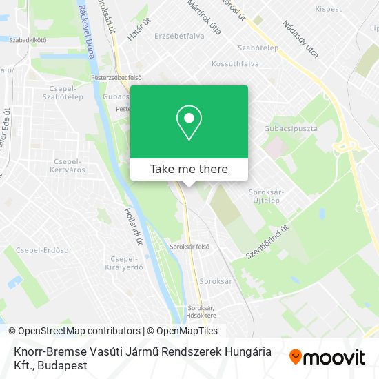 Knorr-Bremse Vasúti Jármű Rendszerek Hungária Kft. map