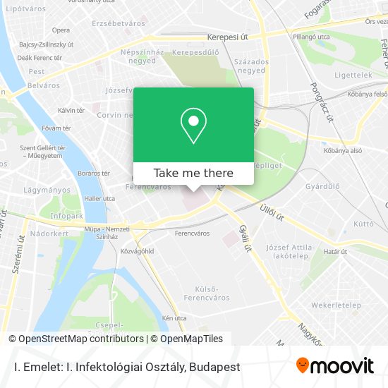 I. Emelet: I. Infektológiai Osztály map