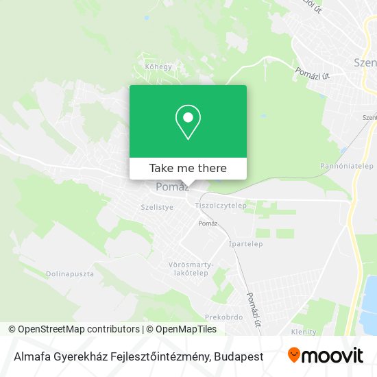 Almafa Gyerekház Fejlesztőintézmény map