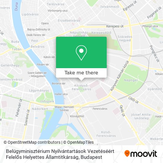 Belügyminisztérium Nyilvántartások Vezetéséért Felelős Helyettes Államtitkárság map