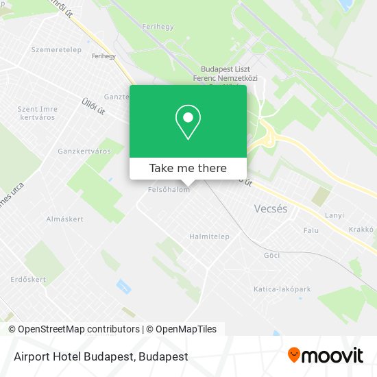 Airport Hotel Budapest map