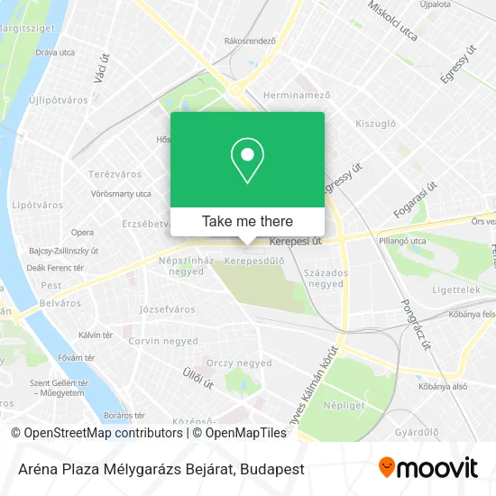 Aréna Plaza Mélygarázs Bejárat map