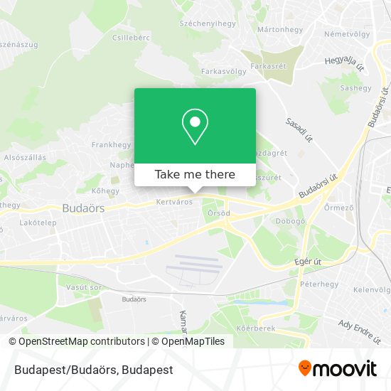 Budapest/Budaörs map