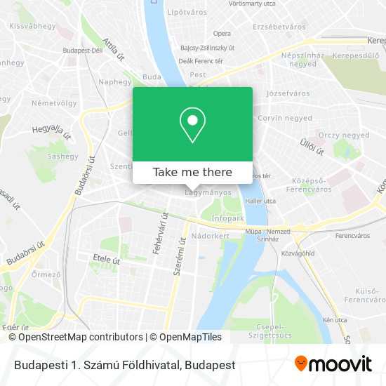 Budapesti 1. Számú Földhivatal map