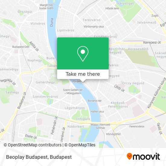 Beoplay Budapest map