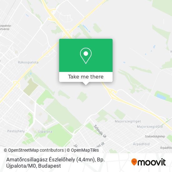 Amatőrcsillagász Észlelőhely (4,4mn), Bp. Újpalota / M0 map