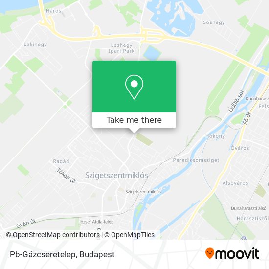 Pb-Gázcseretelep map