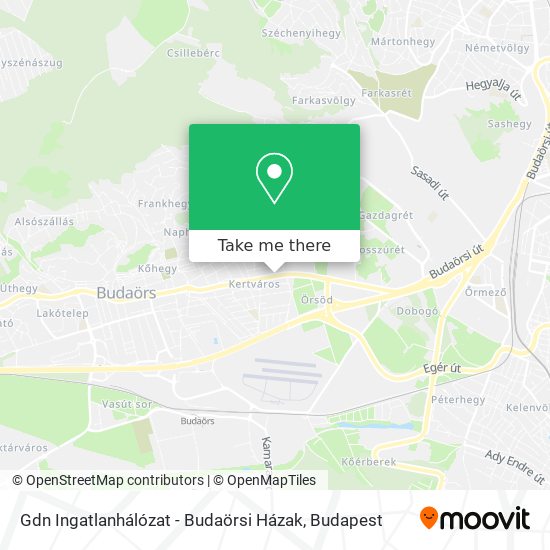 Gdn Ingatlanhálózat - Budaörsi Házak map