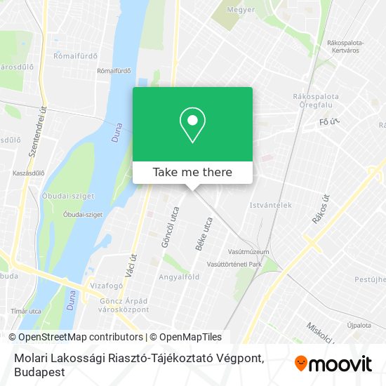 Molari Lakossági Riasztó-Tájékoztató Végpont map