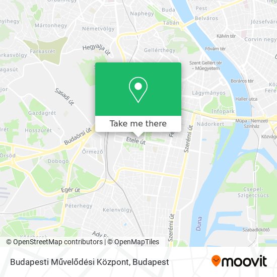 Budapesti Művelődési Központ map