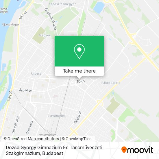 Dózsa György Gimnázium És Táncművészeti Szakgimnázium map