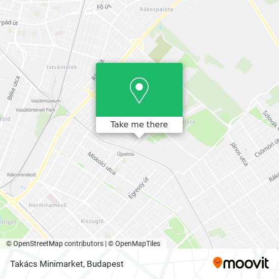 Takács Minimarket map