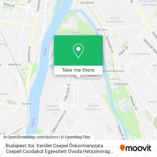 Budapest Xxi. Kerület Csepel Önkormányzata Csepeli Csodakút Egyesített Óvoda Hétszínvirág Tagóvodája map