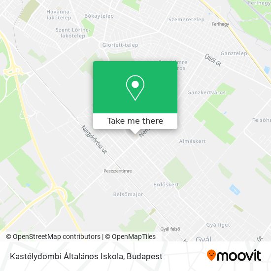 Kastélydombi Általános Iskola map