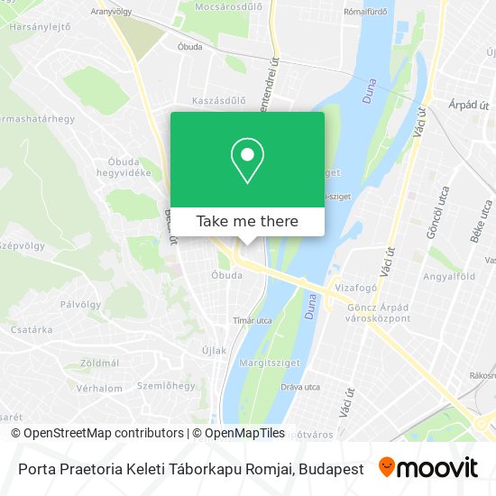 Porta Praetoria Keleti Táborkapu Romjai map