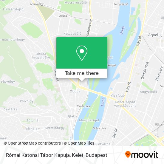 Római Katonai Tábor Kapuja, Kelet map