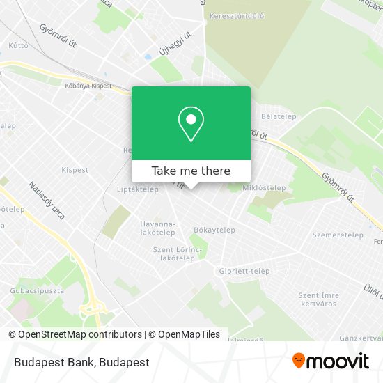 Budapest Bank map