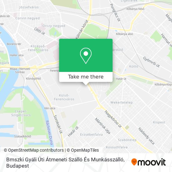 Bmszki Gyáli Úti Átmeneti Szálló És Munkásszálló map