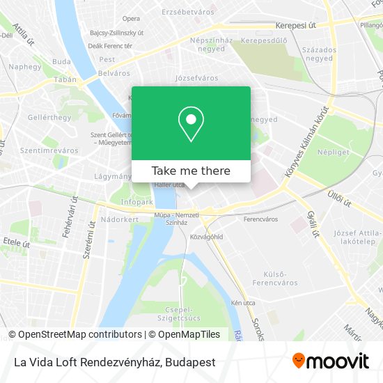 La Vida Loft Rendezvényház map