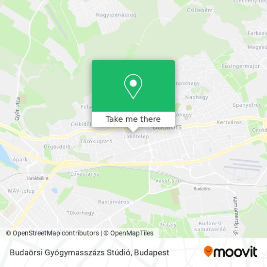 Budaörsi Gyógymasszázs Stúdió map
