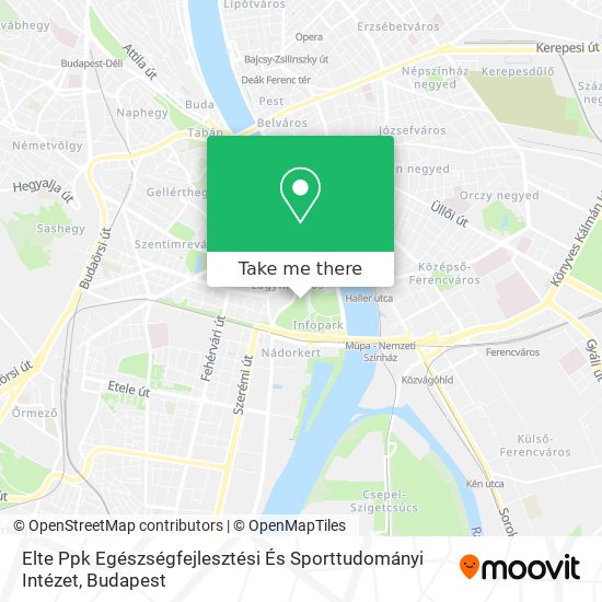 Elte Ppk Egészségfejlesztési És Sporttudományi Intézet map
