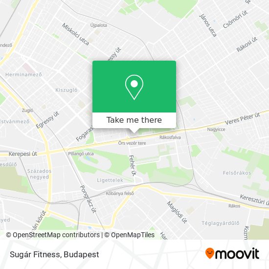 Sugár Fitness map